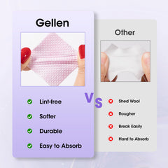 GELLEN close-up of three-layer wipe showing strong absorbency