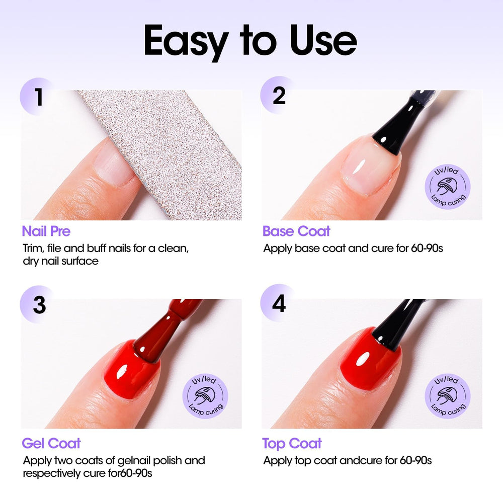 GELLEN cured nails with mirror-like shine showcasing long-lasting gloss
