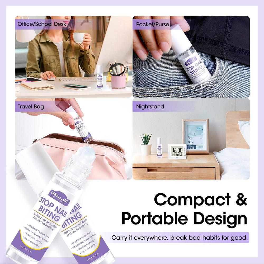 GELLEN bottle in travel pocket lifestyle scene for on-the-go use