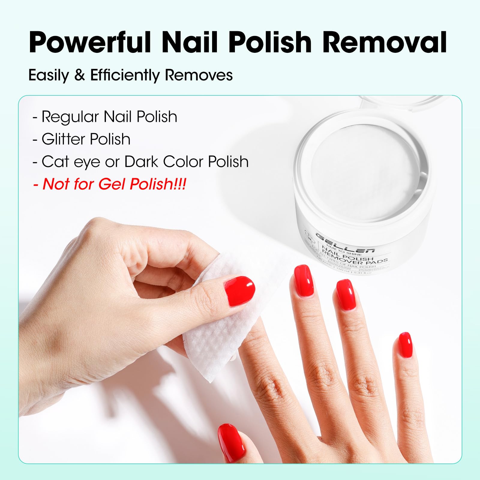 GELLEN stainless steel tweezer removing one pad hygienically and easily