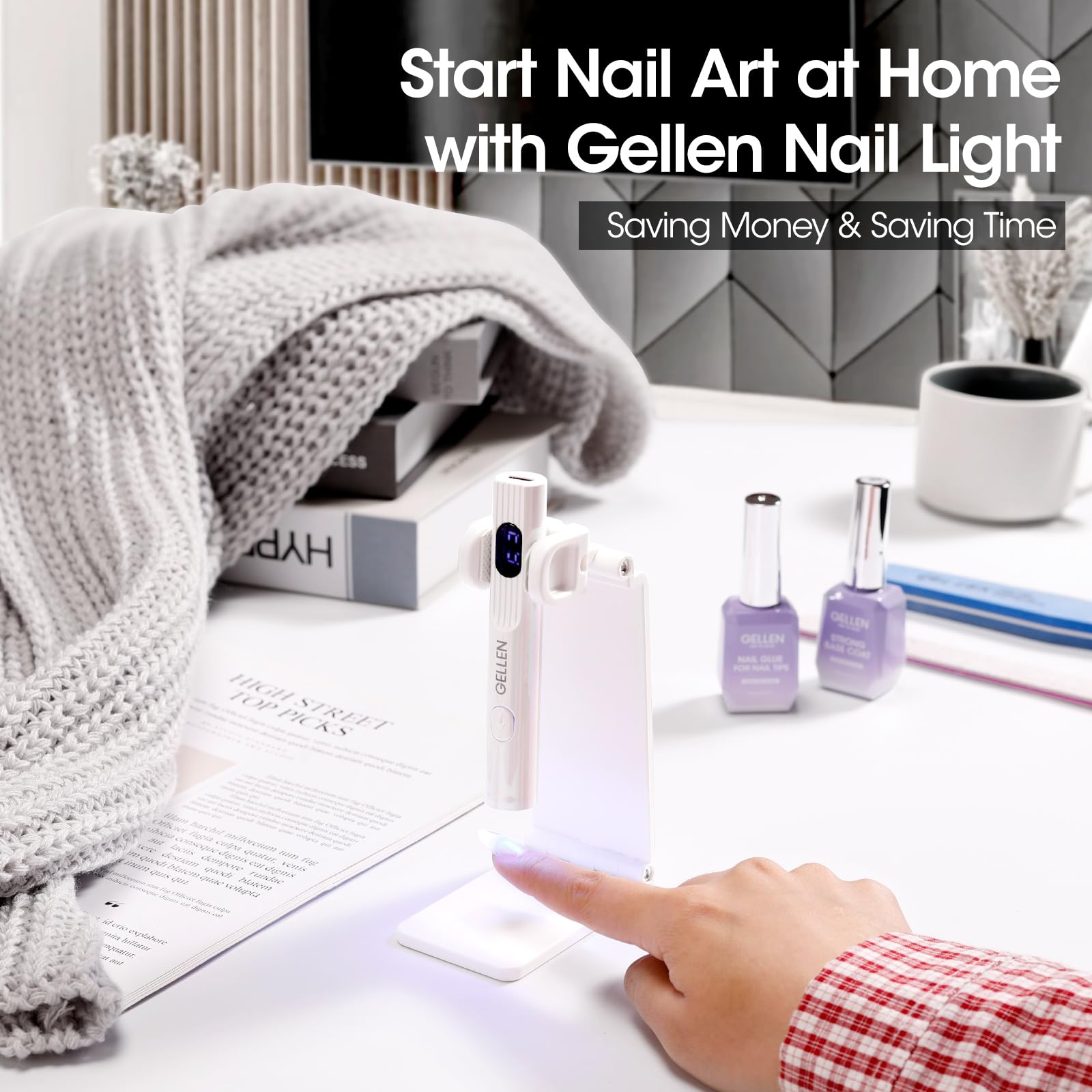 GELLEN white housing detail emphasizing clean design and salon-ready look