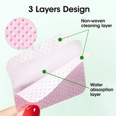 GELLEN wipe texture close-up showing three-layer absorbent non-woven design
