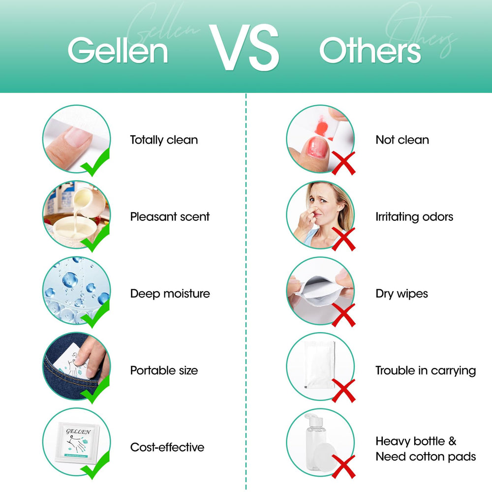 GELLEN wipes beside nail tools for efficient salon tool cleaning