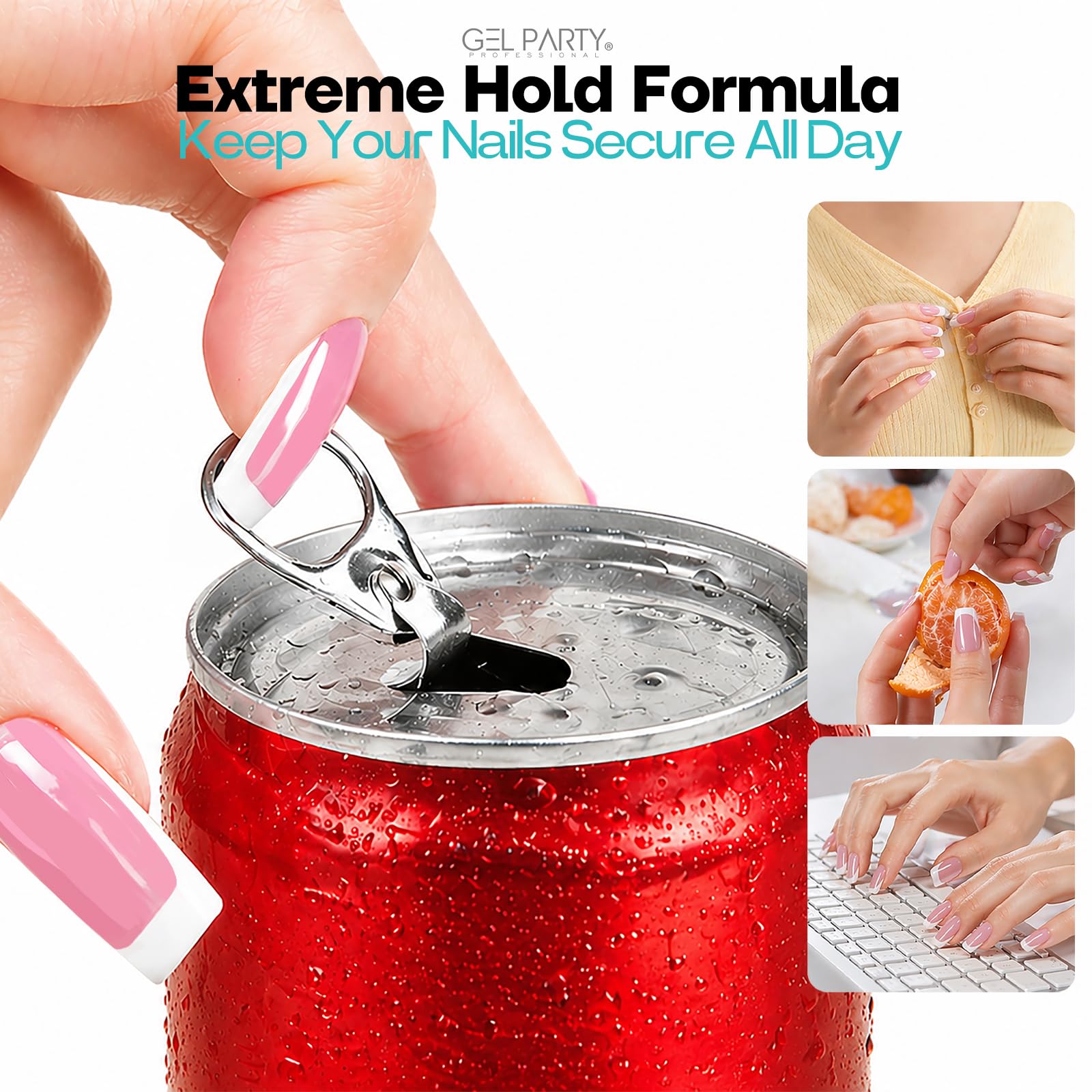 GEL PARTY clear glue drop texture demonstrating smooth, bubble-free spread