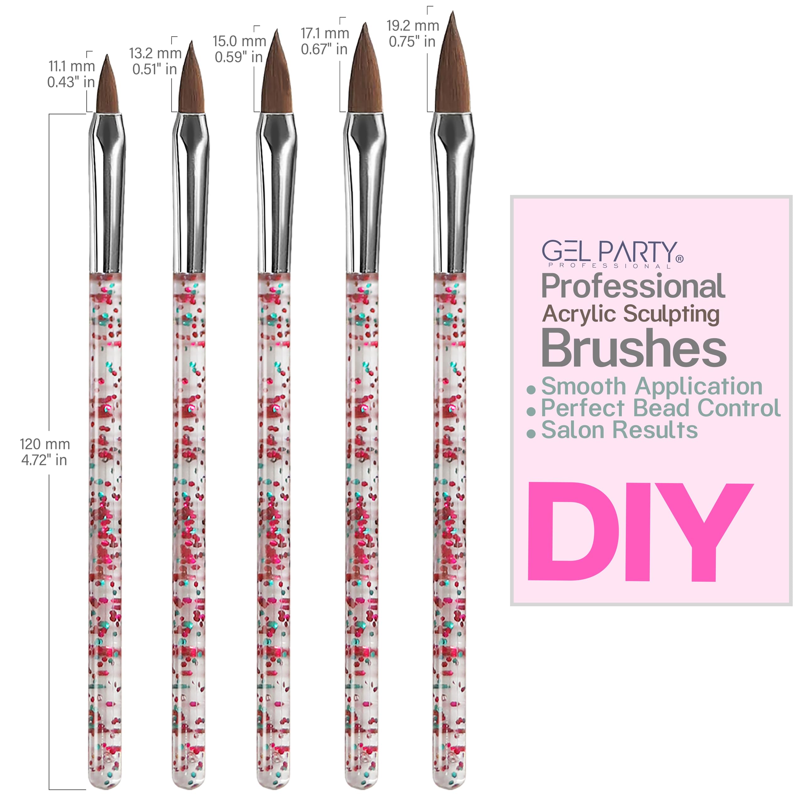 GEL PARTY fan and angled brushes highlighting blending and edge control benefit