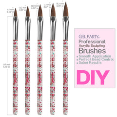 GEL PARTY fan and angled brushes highlighting blending and edge control benefit