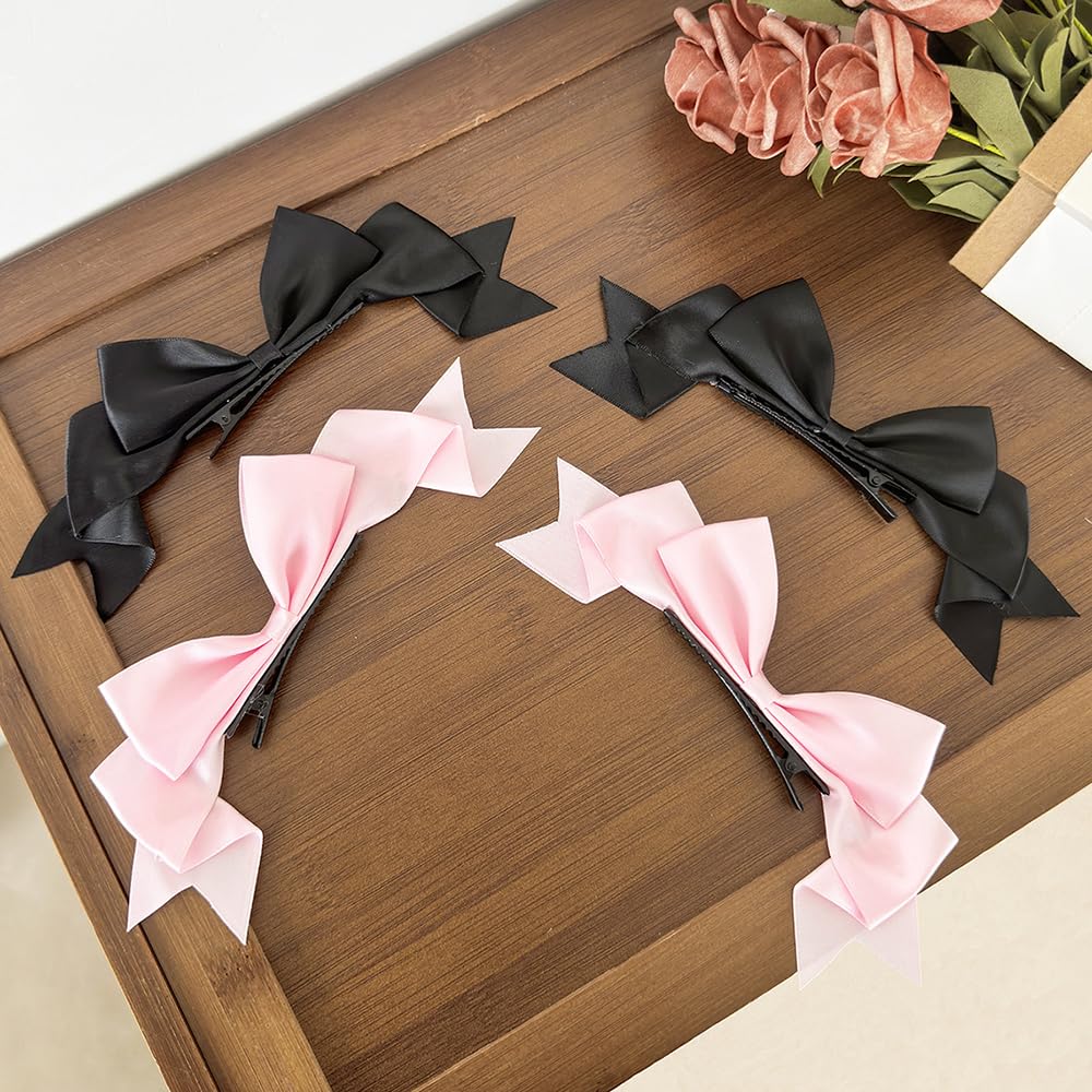 GELXGRIT bow clipped in hair side profile demonstrating decorative hold