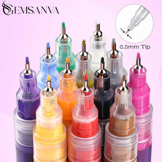 GEMSANVA close-up of 0.5mm fine tip demonstrating precise control