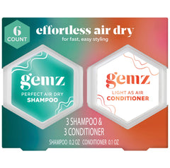 gemz front packaging mini kit showing six travel solid tablets and convenience