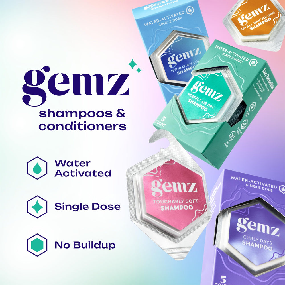 gemz creamy lather in hands demonstrating easy water activation