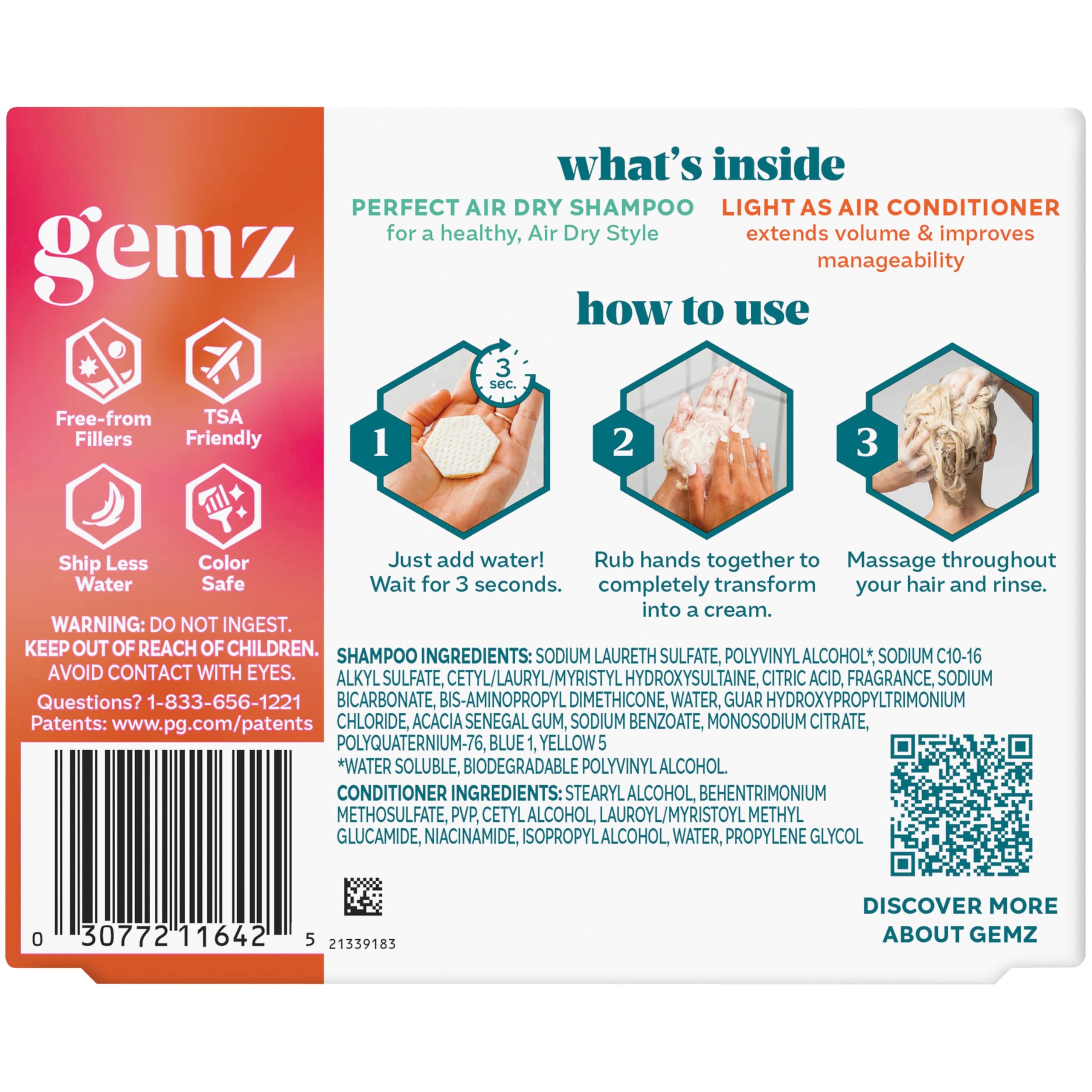 gemz lifestyle bathroom shelf showing compact solids reducing plastic waste