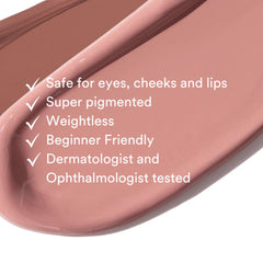 GEN SEE texture swatch on arm showing smooth matte payoff and blendability