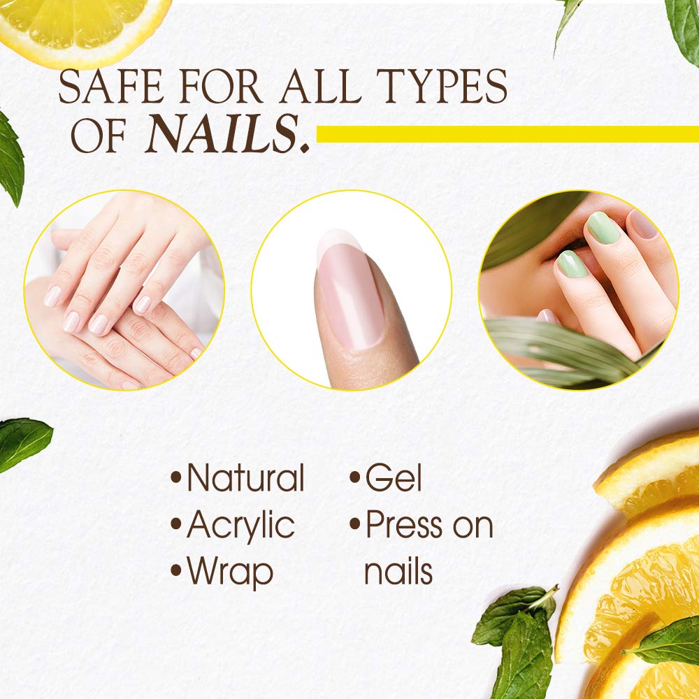 Gena in-use scrubbing natural nails, removes surface stains effectively