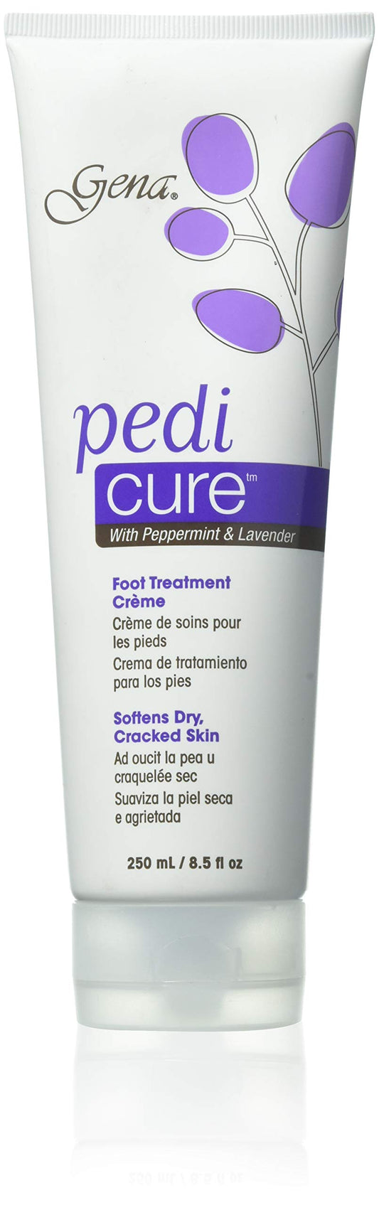 Gena Pedi Cure jar front view showing label and volume, hydration for heels