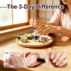 Generic 3 Days Nail Care Oil applied on fingers demonstrating hydrated cuticles and smoother nails