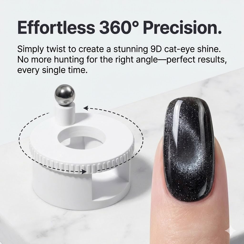 Generic brand four-in-one magnet showing distinct petal, arc, flower and French patterns for versatility