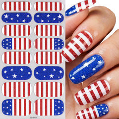Generic brand applied on fingers showcasing instant festive manicure benefit
