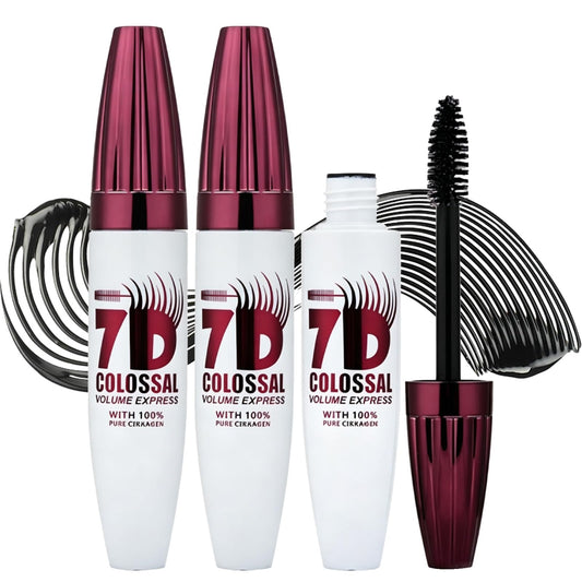 Generic 7D mascara front packaging showing product and bold finish