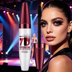 Generic 7D mascara ingredient label showing shea butter and castor seed oil for conditioning benefit