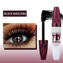 Generic 7D mascara beside measuring tape showing compact 10g size convenience