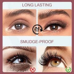 Generic 7D mascara swiped texture detail on skin showing smooth, clump-free formula benefit