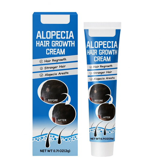 Generic alopecia cream front packaging showing tube and label for easy identification