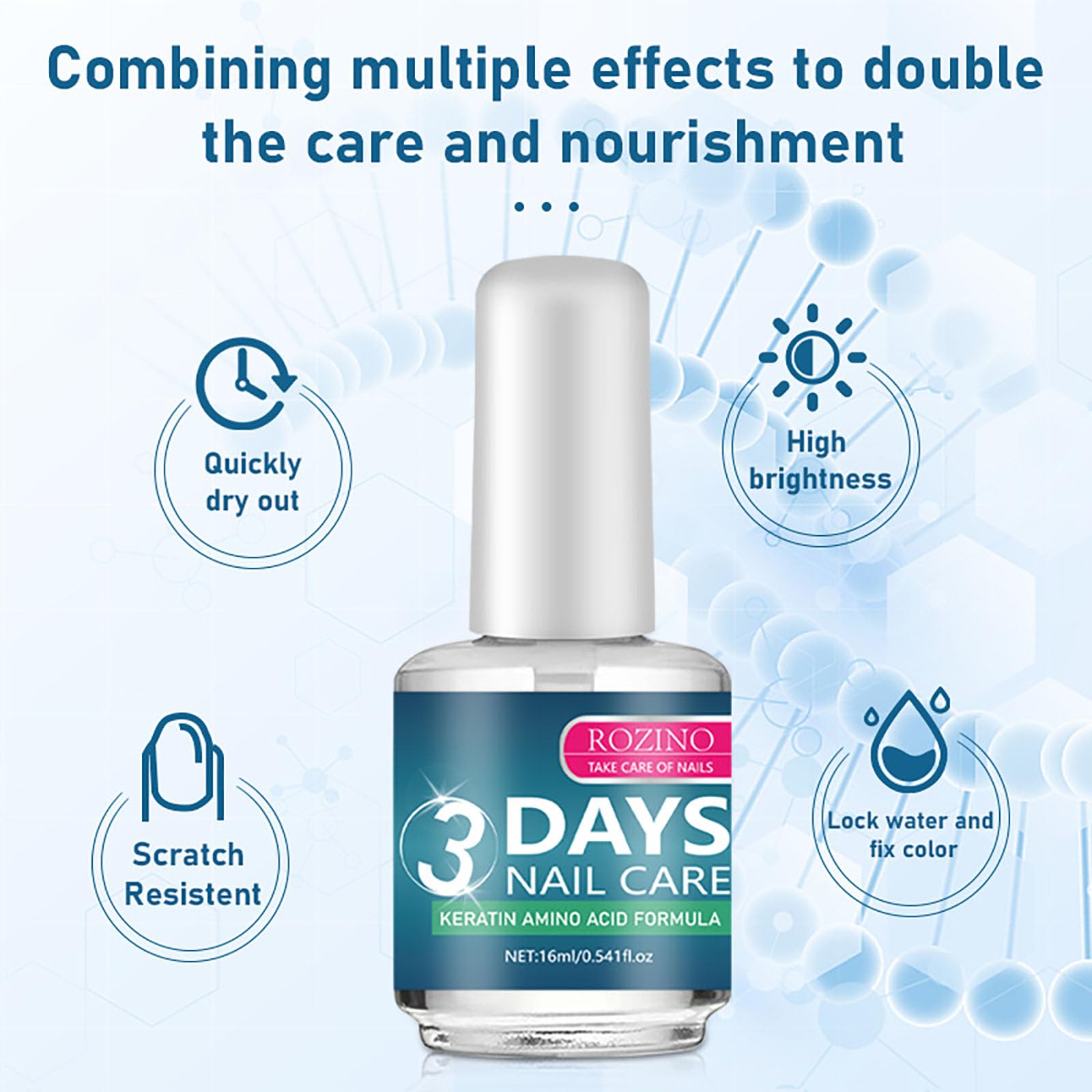 Generic brush applicator and cap detail for precise application benefit