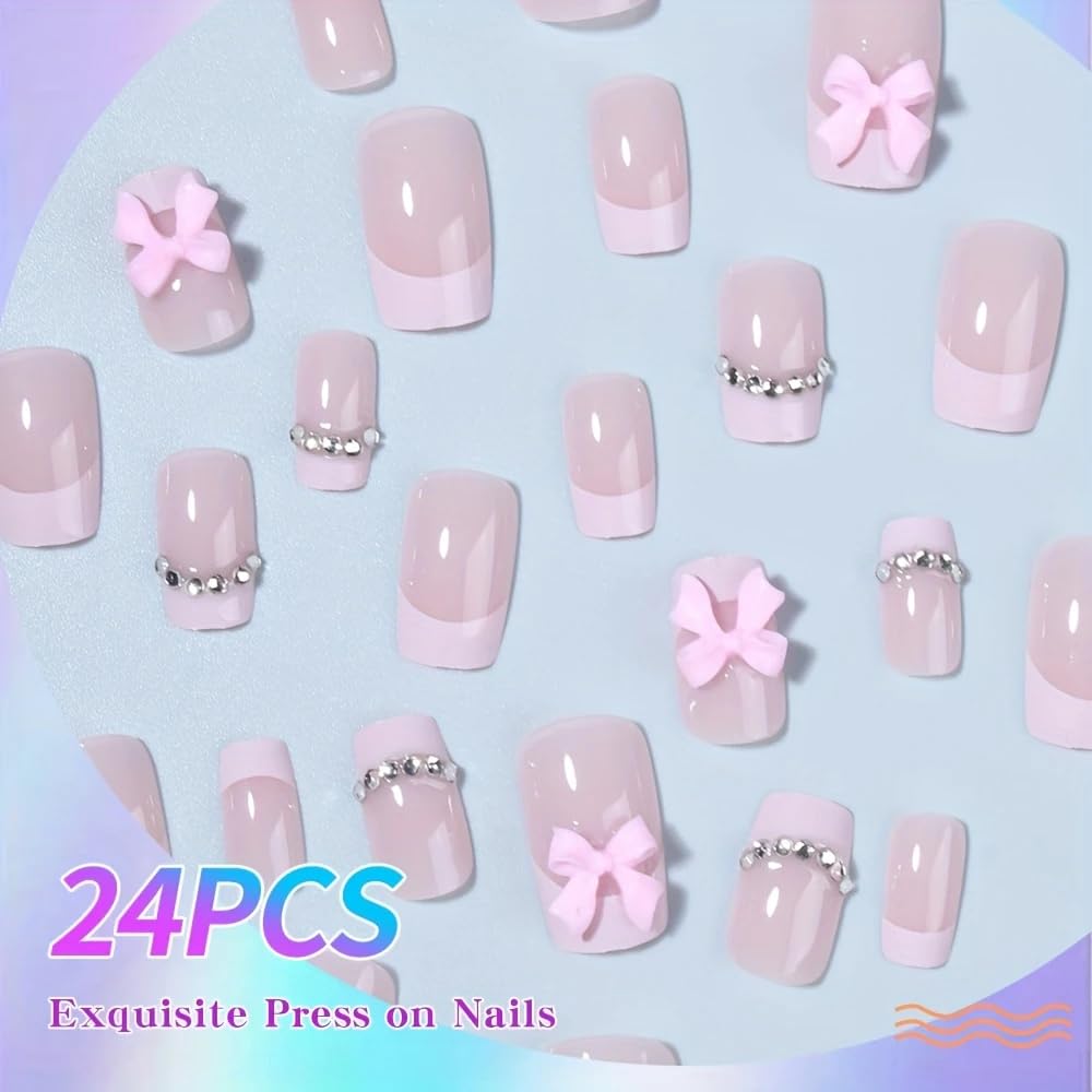 Generic hand applying jelly sticker to nail, Generic adhesive speeds application