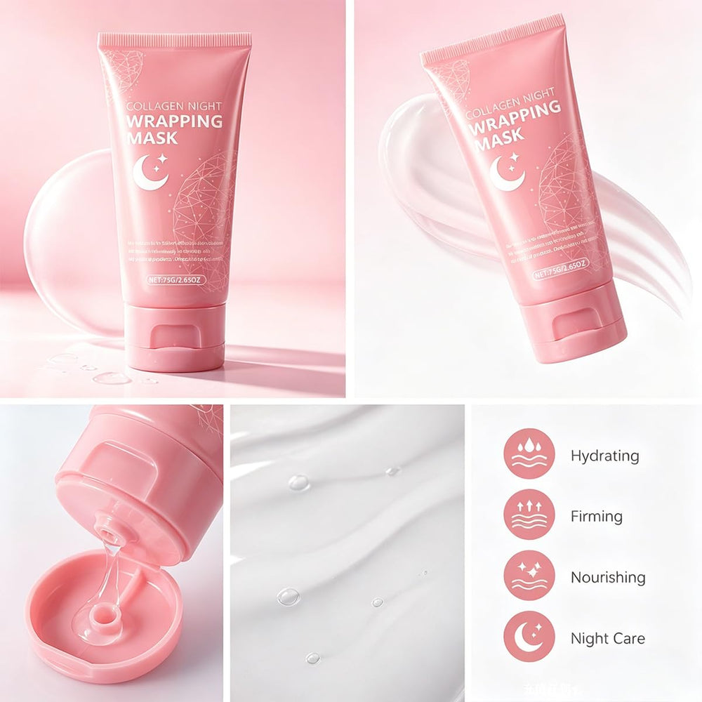 Generic applying mask on face demonstrating easy nighttime use