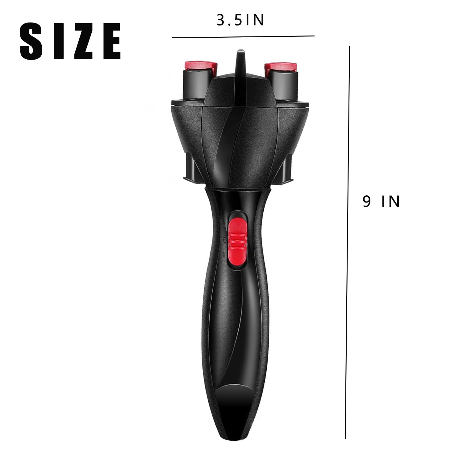 Generic automatic hair braider held in hand showing scale and easy travel convenience