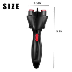 Generic automatic hair braider held in hand showing scale and easy travel convenience