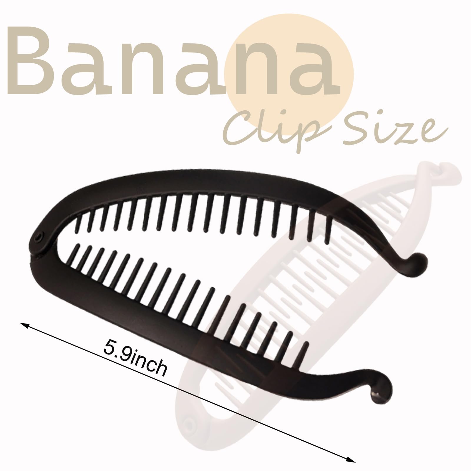 Generic banana clip open V shape ready to gather hair for styling