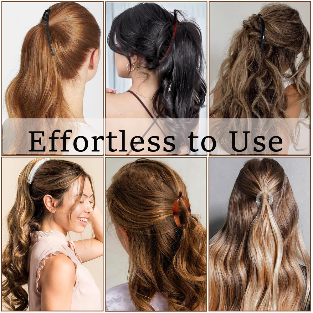 Generic small banana clip creating a neat half-up look with ease