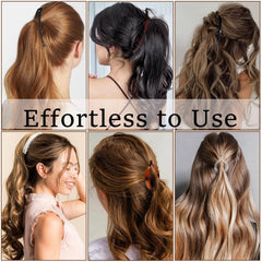 Generic small banana clip creating a neat half-up look with ease