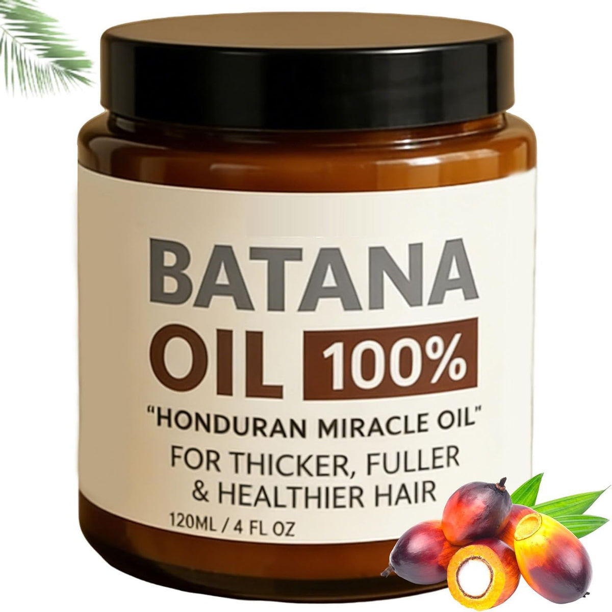 Generic batana oil jar front view showing label and packaging benefits