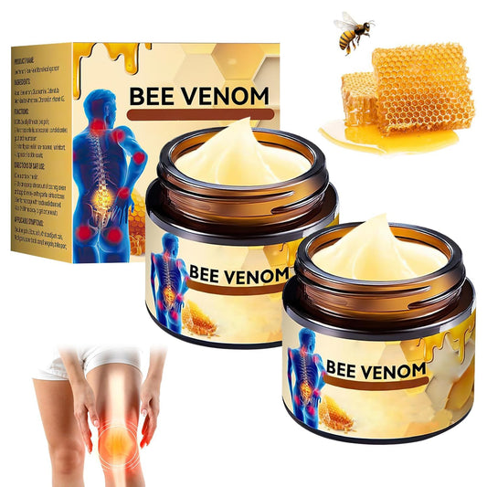 Generic bee venom cream front packaging showing tube and label, travel-friendly