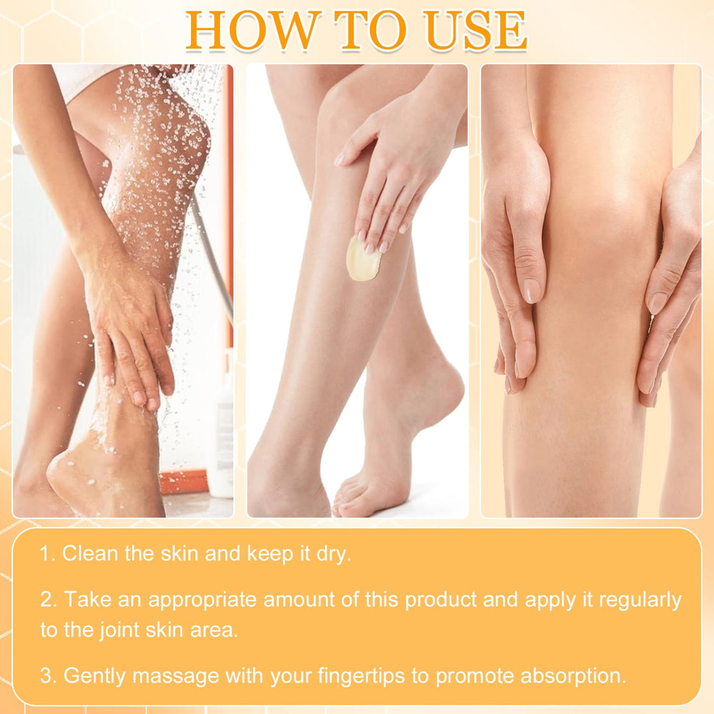Generic bee venom cream on hands used after desk work to restore skin comfort and flexibility