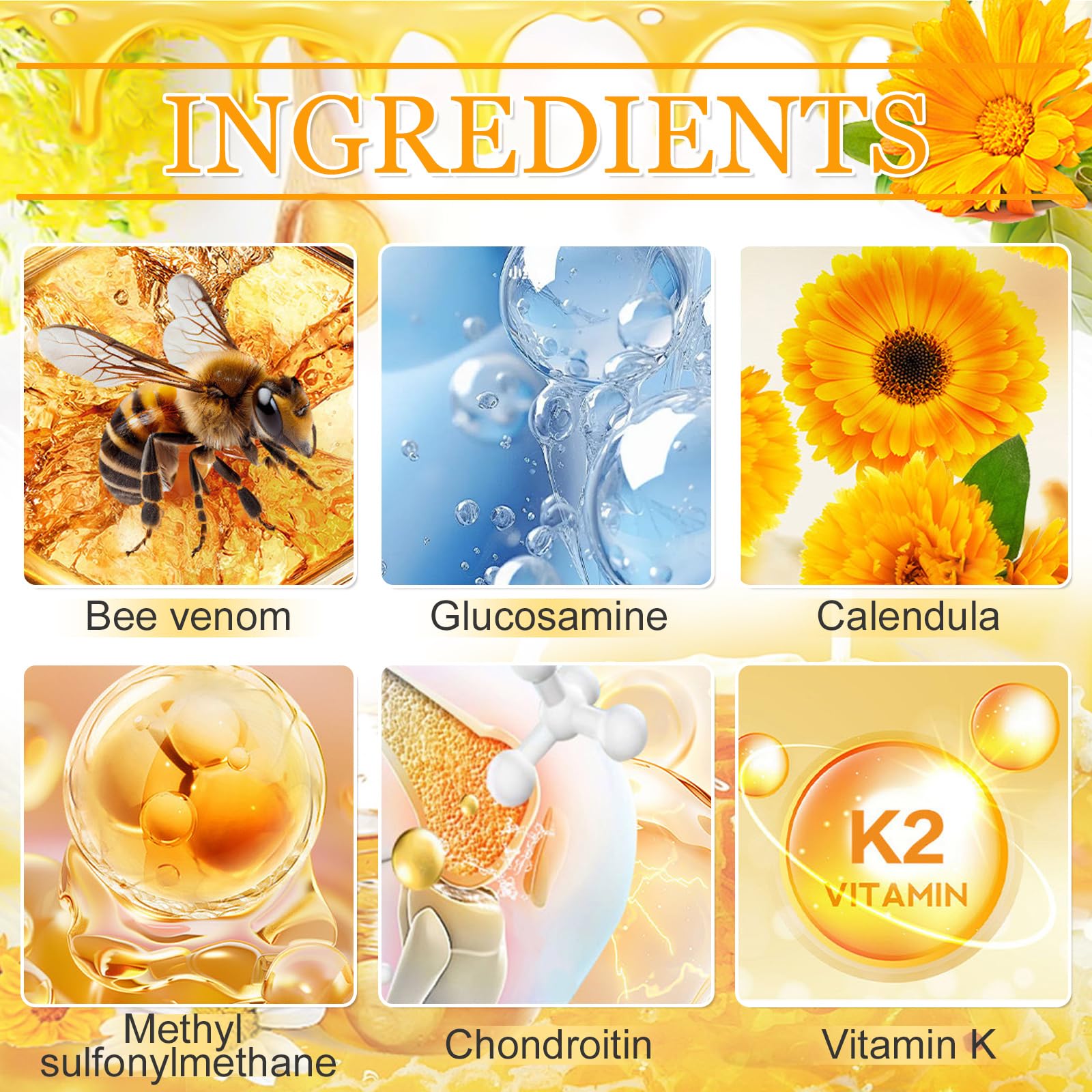 Generic bee venom cream close-up texture illustrating smooth non-greasy finish for fast absorption