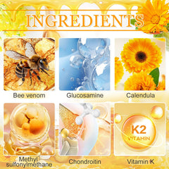 Generic bee venom cream close-up texture illustrating smooth non-greasy finish for fast absorption