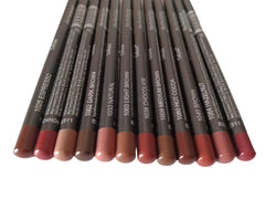 Generic brand front packaging showing 12 brown liner pencils and benefits of variety