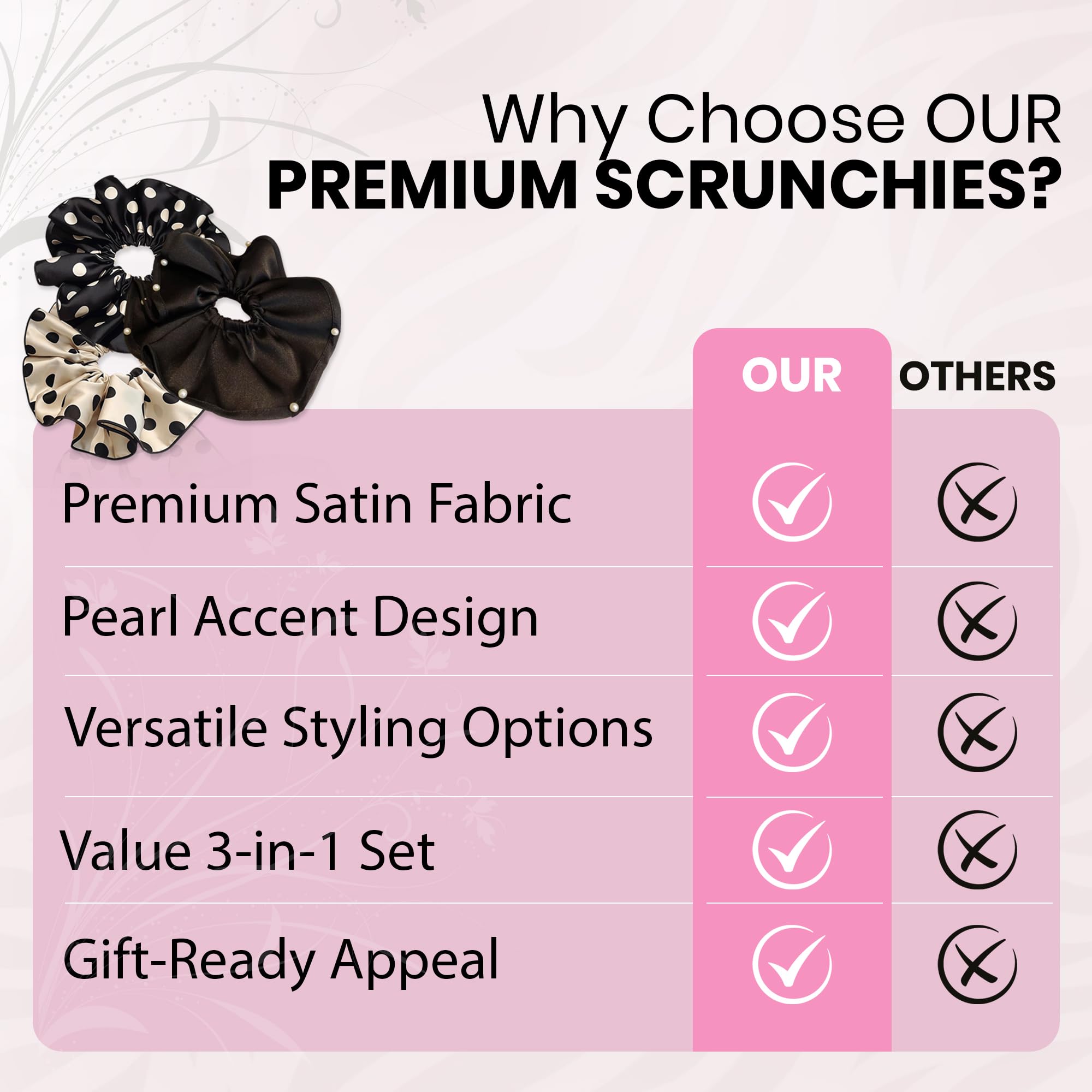 Generic woman wearing a bun with scrunchie showing elegant evening-appropriate style