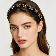 Generic butterfly headband comb teeth detail showing grip and non-slip hold benefit