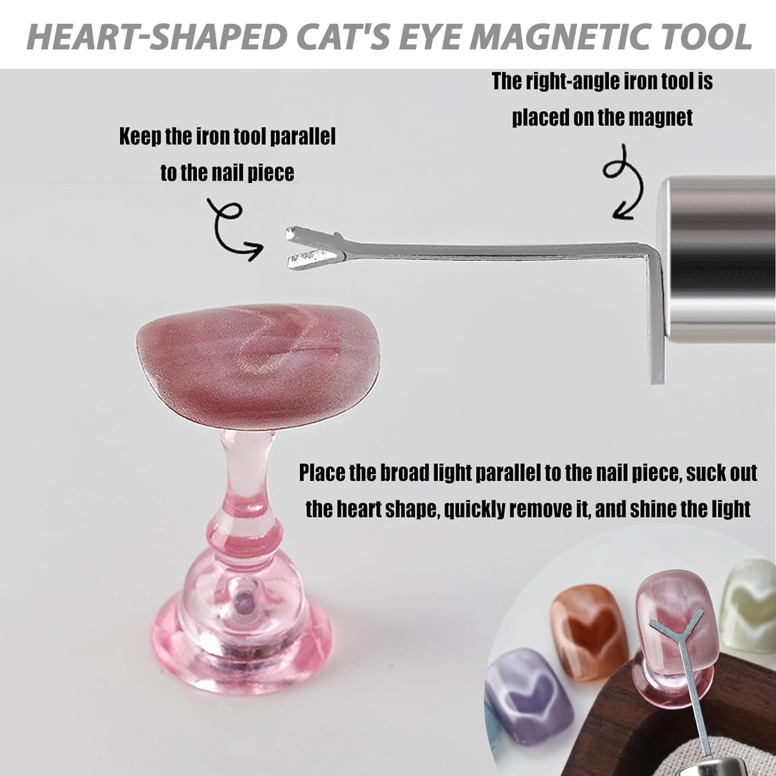 Generic magnets stored in kit case for organized portable manicure benefit