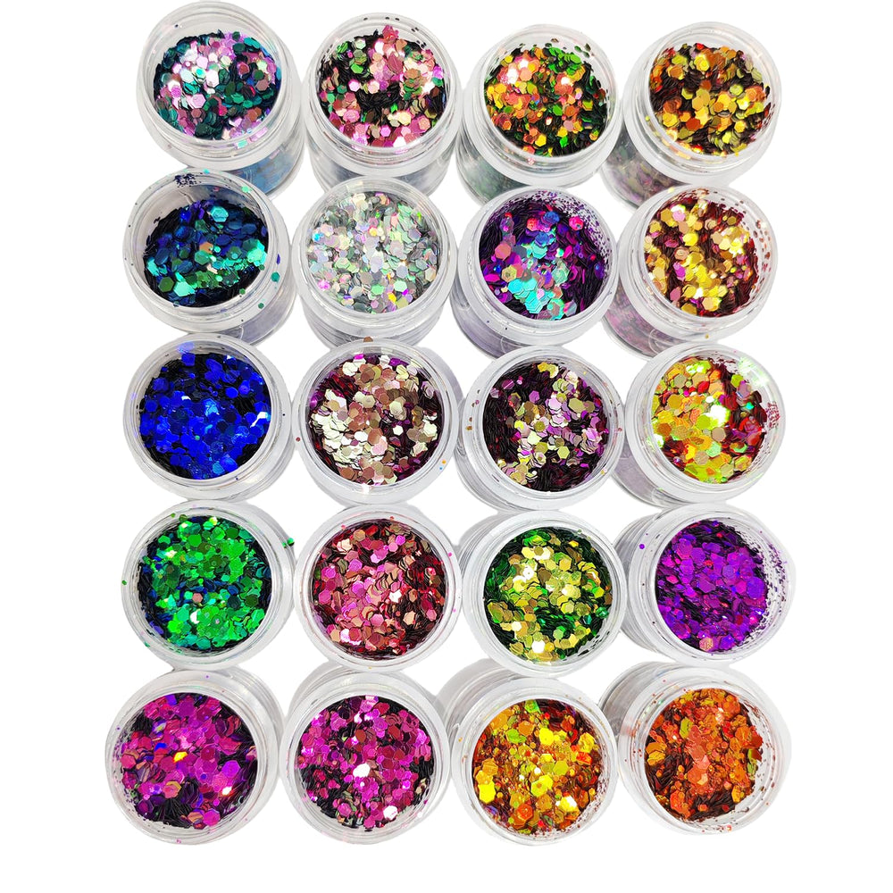 Generic chameleon glitter on gel nail showcasing color shift and durable finish benefit