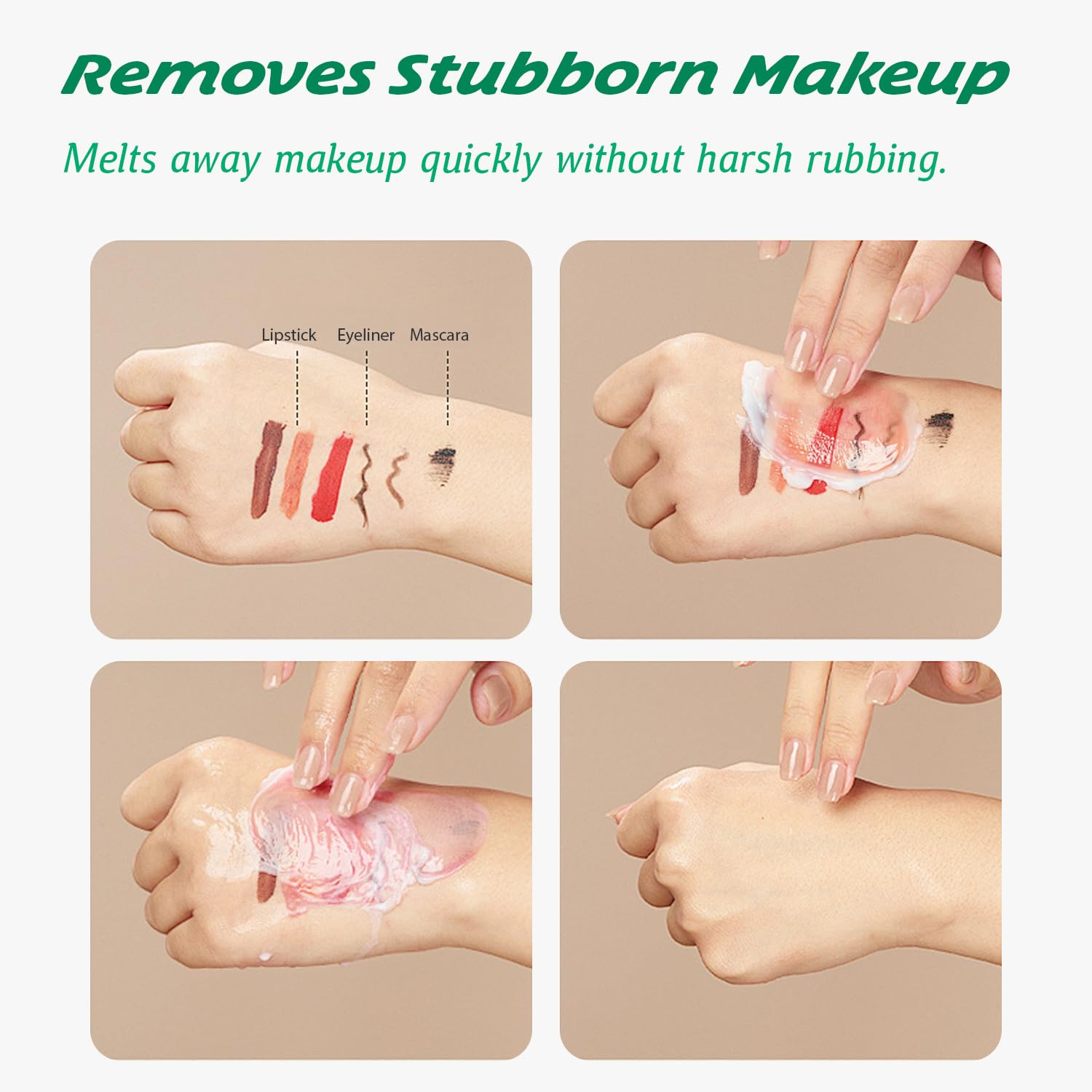 Generic emulsified milky texture after water added showing easy rinse benefit