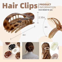 Generic clip holding half-up hairstyle illustrating everyday styling convenience