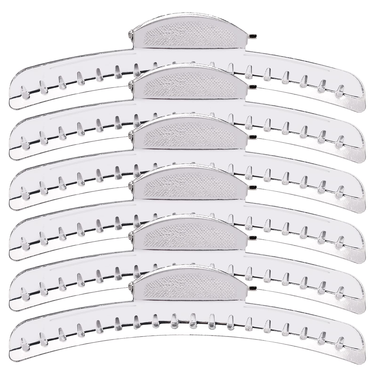 Generic clips holding finger-wave section during styling to maintain wave shape