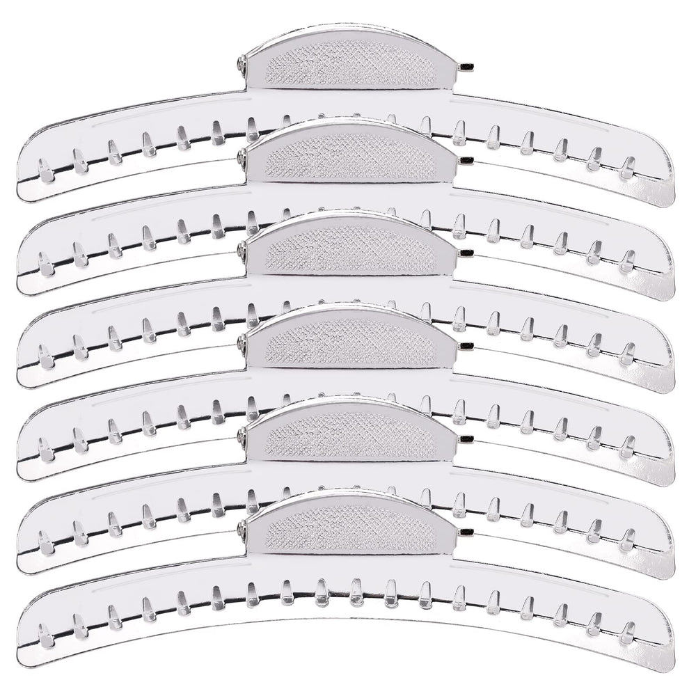 Generic clips holding finger-wave section during styling to maintain wave shape