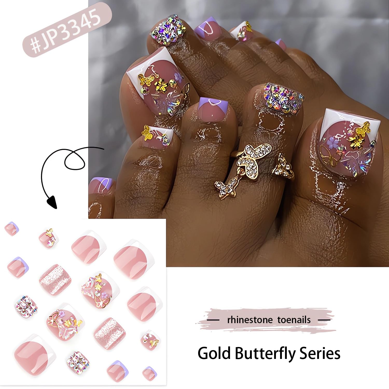 Generic close-up of rhinestones and glitter accents, shows decorative sparkle and craftsmanship