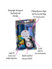 Generic closeup of hydration sachets from Generic kit highlighting fast fluid replacement benefit